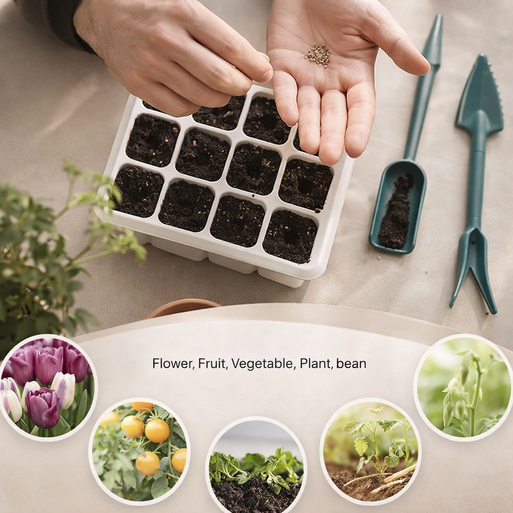 Indoor Growing Kit | LED Grow Light, Dome | Plants