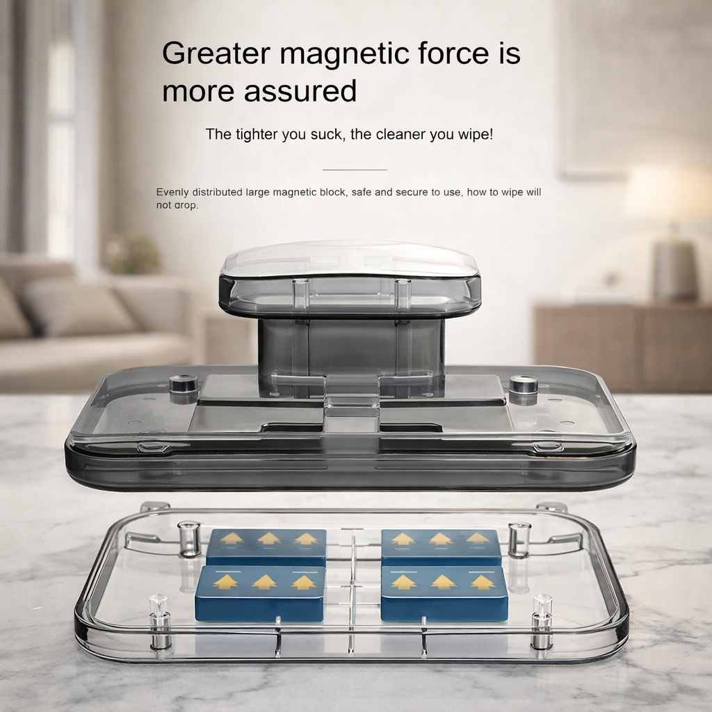 Magnetic Window Cleaner for Double Glazing, Safe Cleaning
