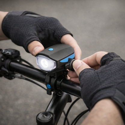 Luz para bicicleta | 3 em 1, LED recarregável | Buzina, elevada visibilidade