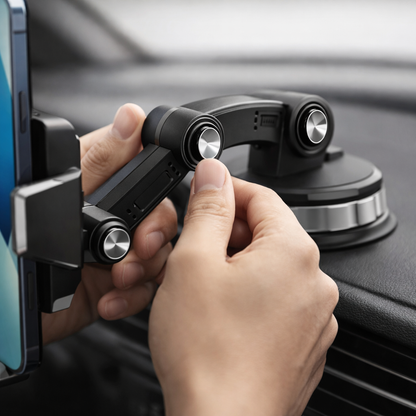 GripTech-autohouder voor telefoon | Sterke zuignap | 360° draaibaar | Met één hand te bedienen