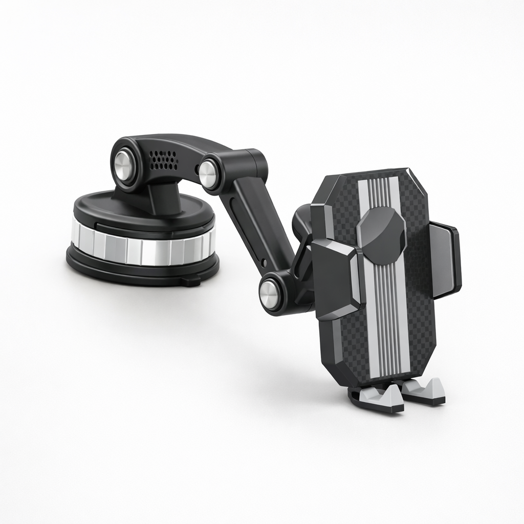 GripTech-autohouder voor telefoon | Sterke zuignap | 360° draaibaar | Met één hand te bedienen