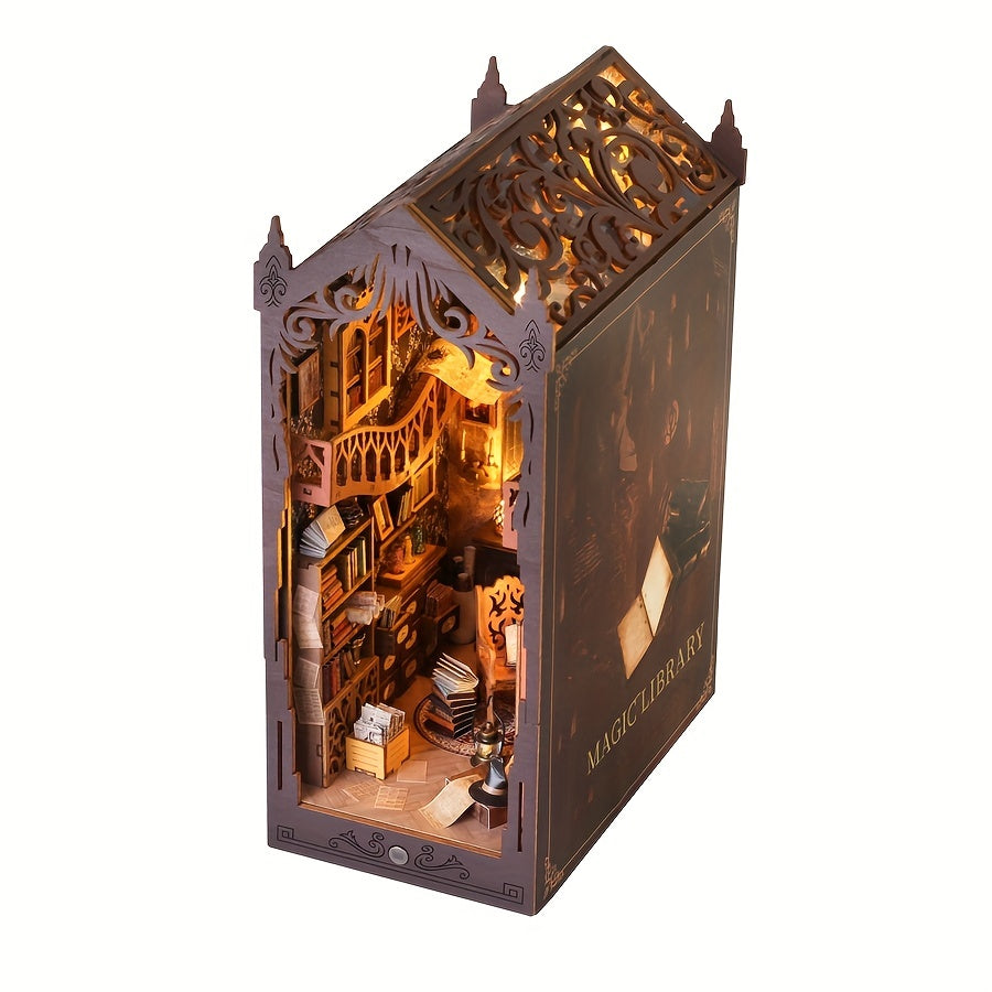 Casa de libros mágica - rompecabezas de madera 3D para constructores creativos