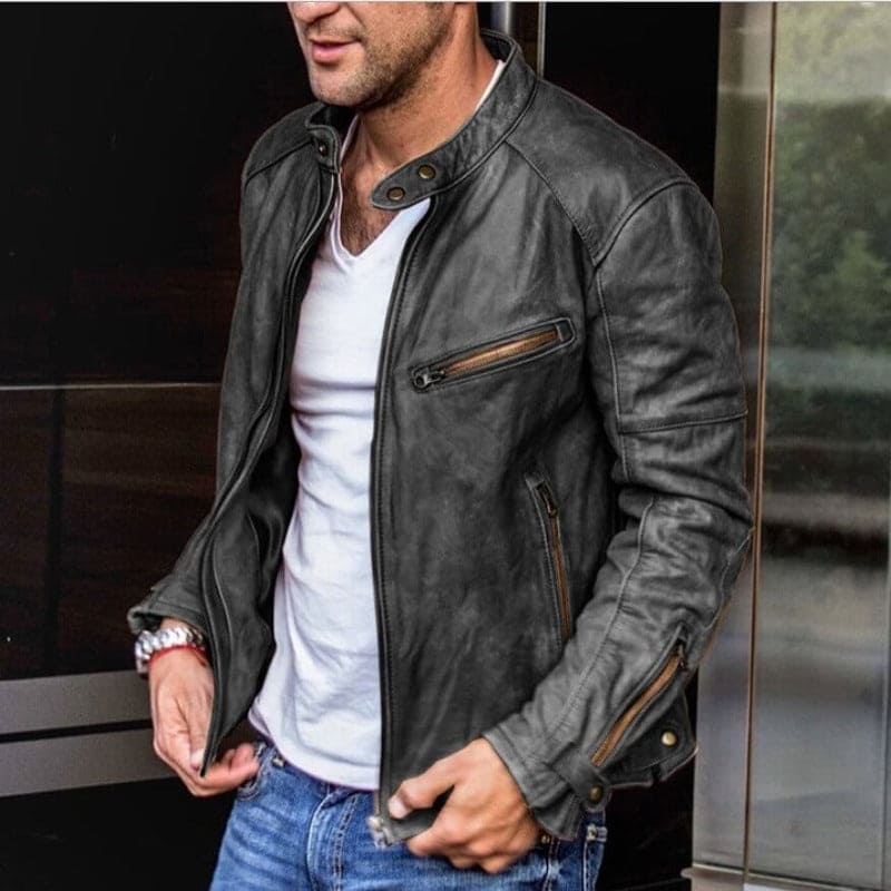 Chaqueta de cuero elegante para hombre - Max