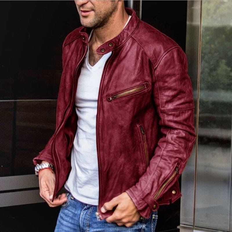 Chaqueta de cuero elegante para hombre - Max