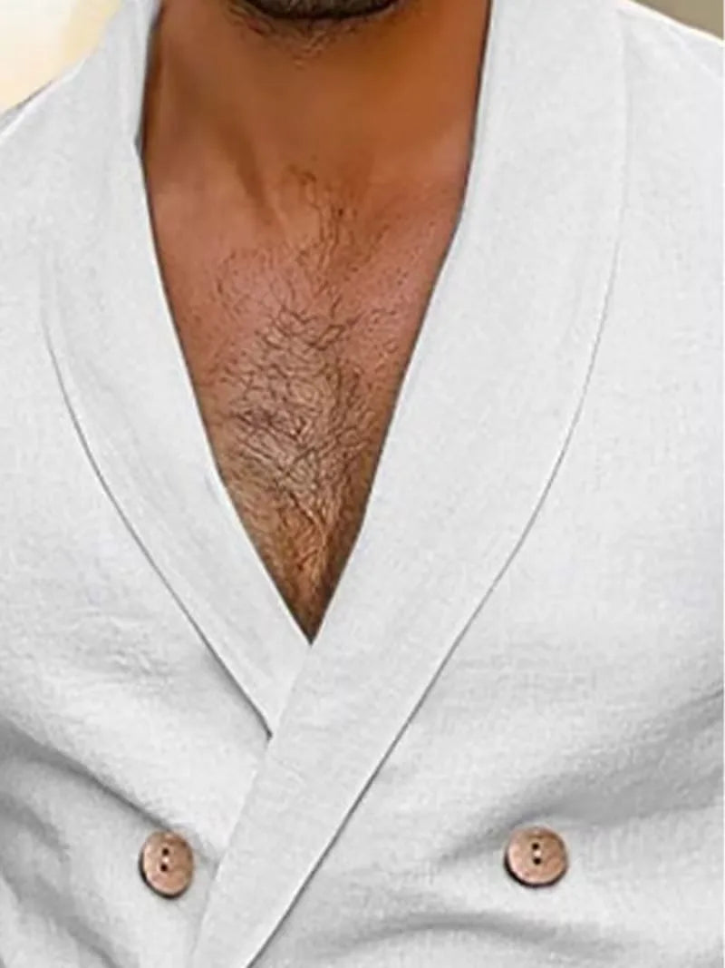 Blazer slim avec boutons en bois