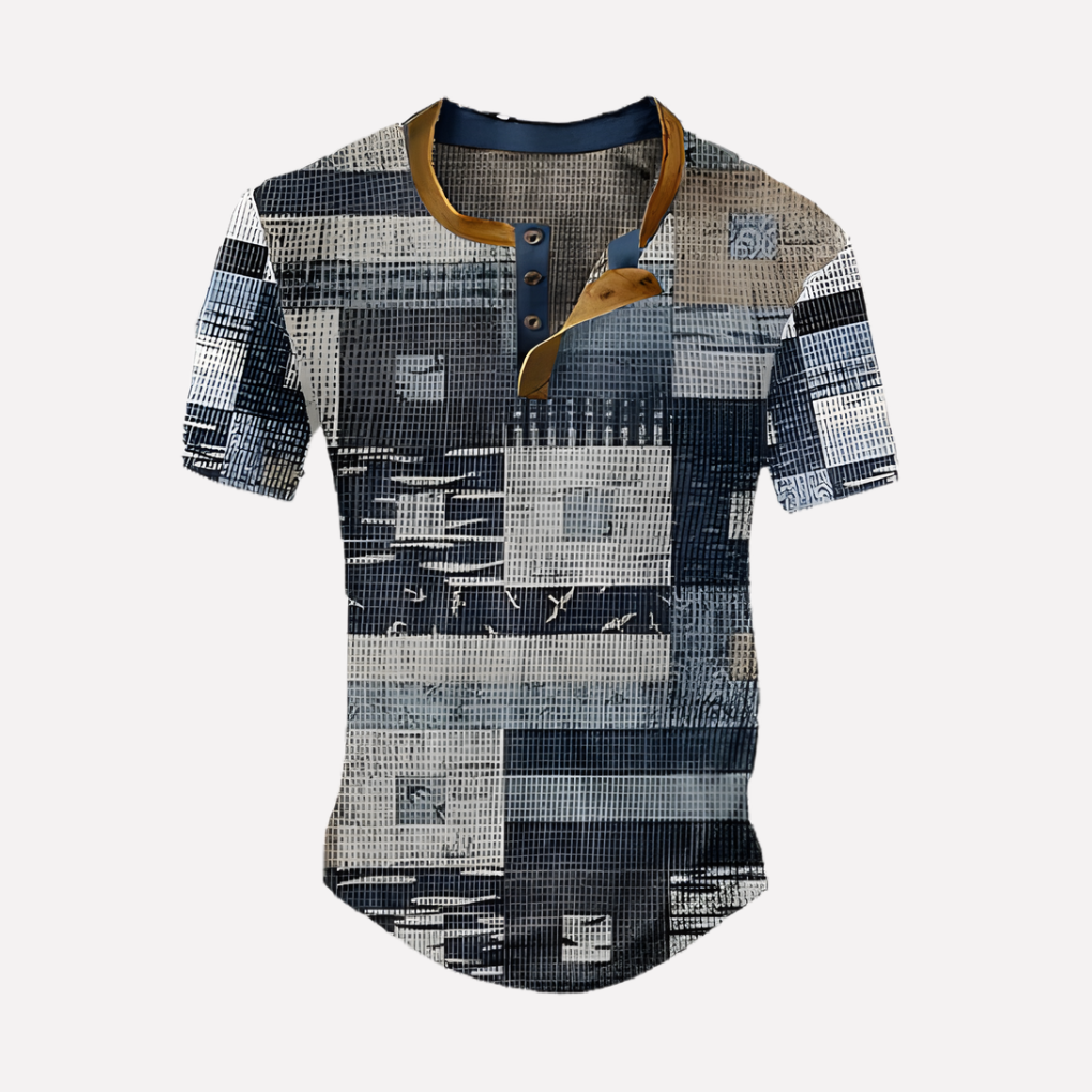 Men's Waffle Knit Casual T-shirt