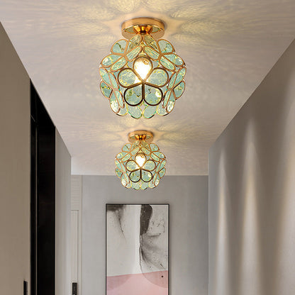 Ceiling Lamp with Flower-Shaped Glass Design for Warm and Stylish Indoor Lighting
