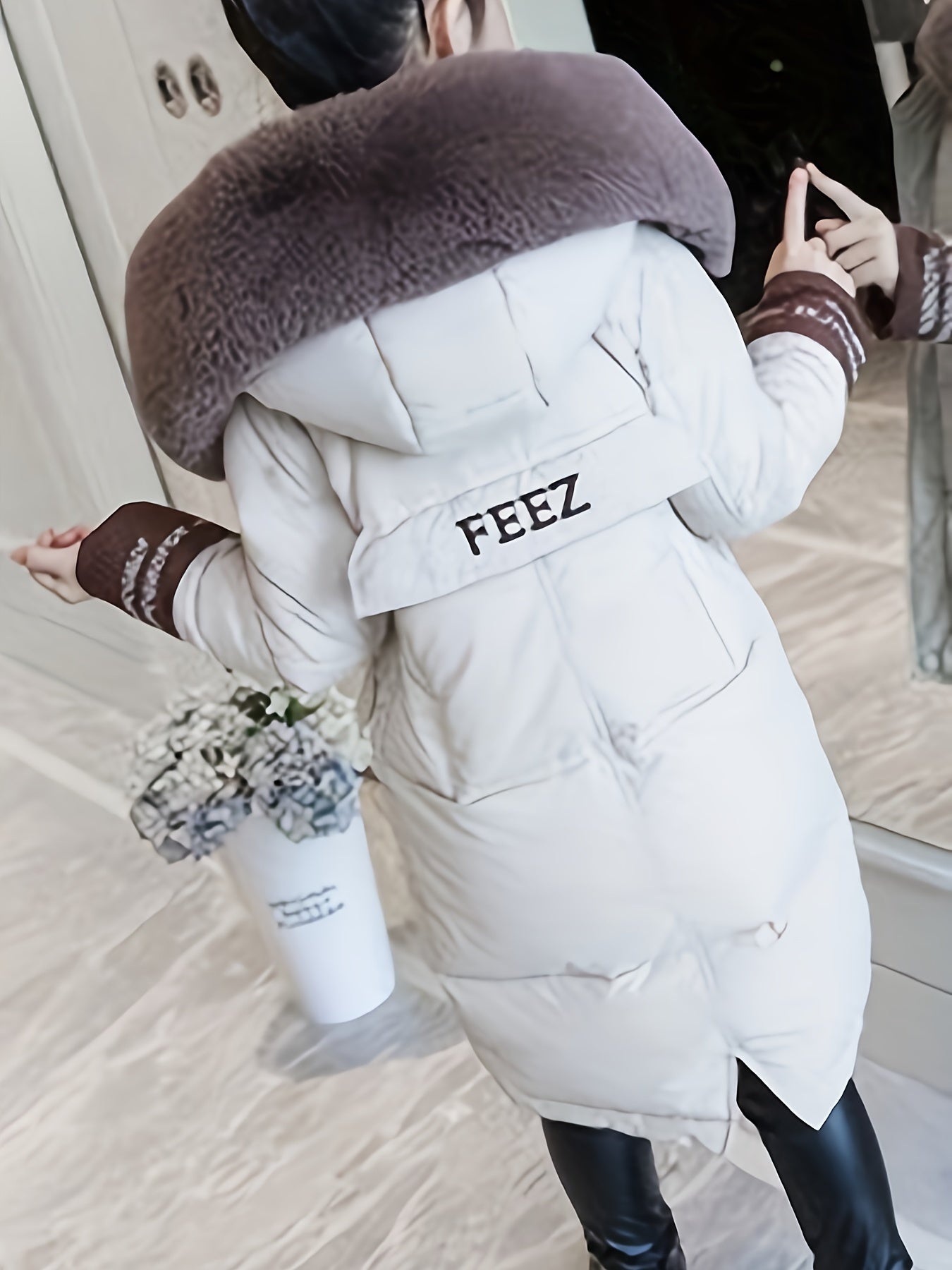 Manteau d’hiver long à capuche pour filles - Vernice