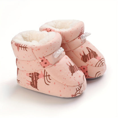 Botines de forro polar adorables y cómodos, fáciles de poner, para bebés y niñas y niños - Happie