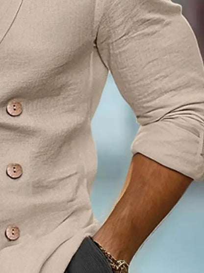 Blazer slim avec boutons en bois