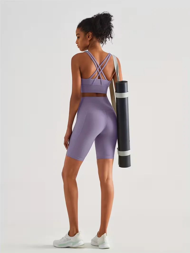 High-Waisted Sports Shorts
