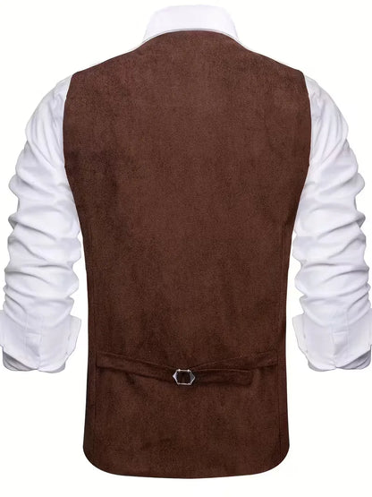 Gilet avec col en V et boutons
