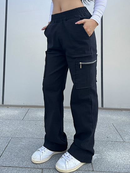 Comfortable Cargo Trousers for Women with Elastic Waist