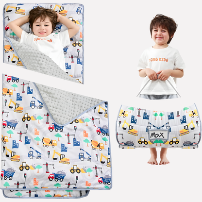 Toddler Nap Mat with Pillow and Blanket