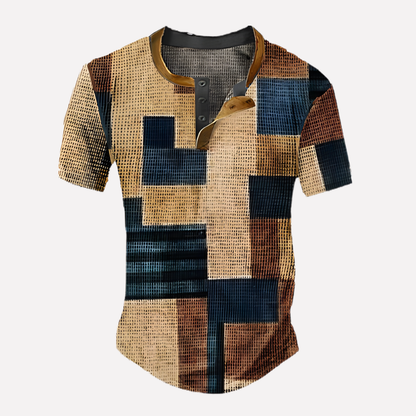 Men's Waffle Knit Casual T-shirt