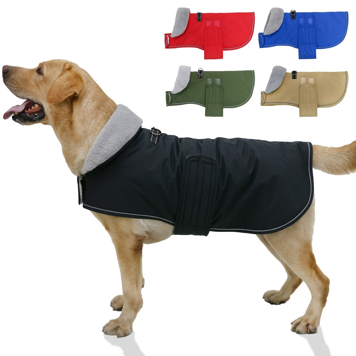 Cappotto per cani con fodera calda, adatto a diverse razze e ideale per l'inverno