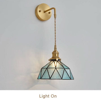 Aquarius - Modern wall lamp made of water ripple glass