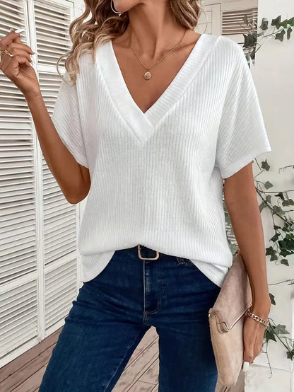T-shirt col en V
