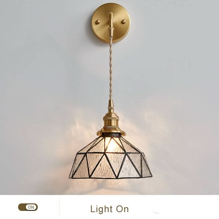 Aquarius - Modern wall lamp made of water ripple glass