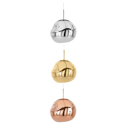 Sophie Silver/Red Glass Pendant Lamp - Modern Design