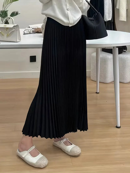 Jupe plissée taille haute