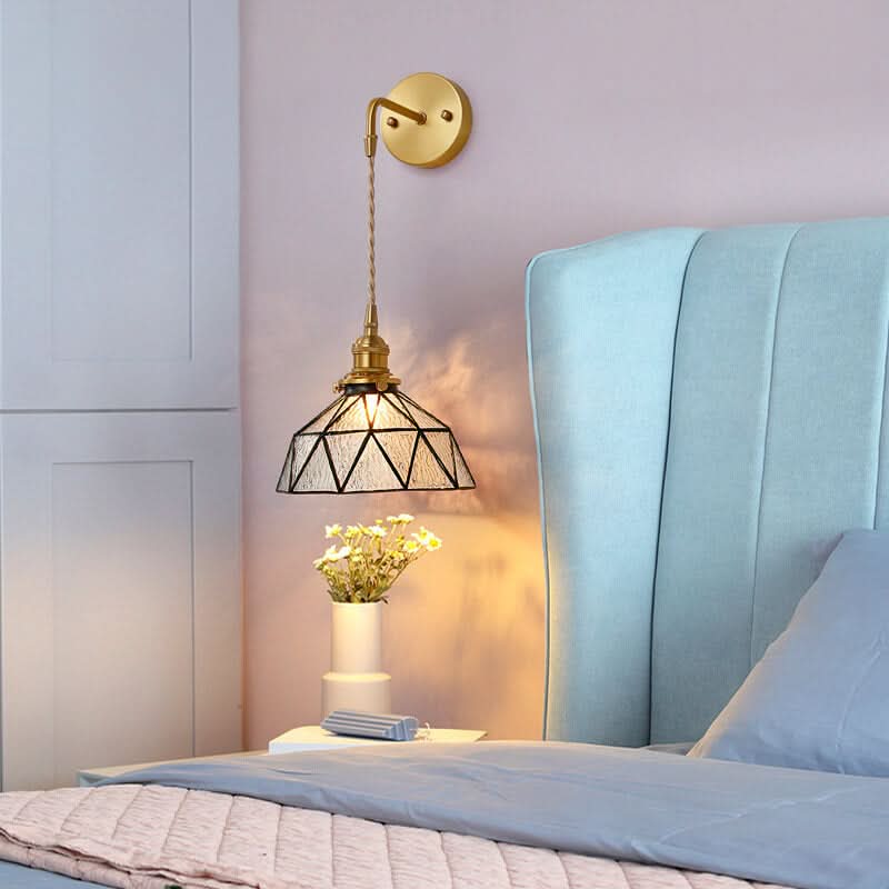 Aquarius - Modern wall lamp made of water ripple glass