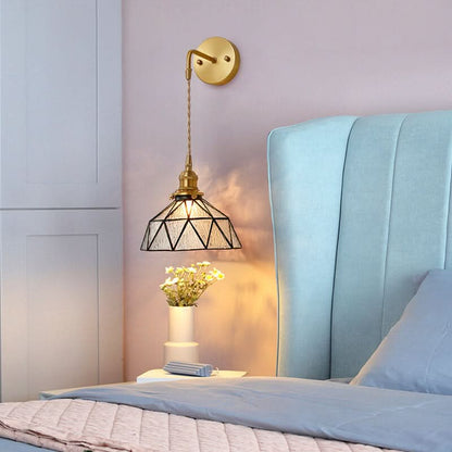 Aquarius - Modern wall lamp made of water ripple glass