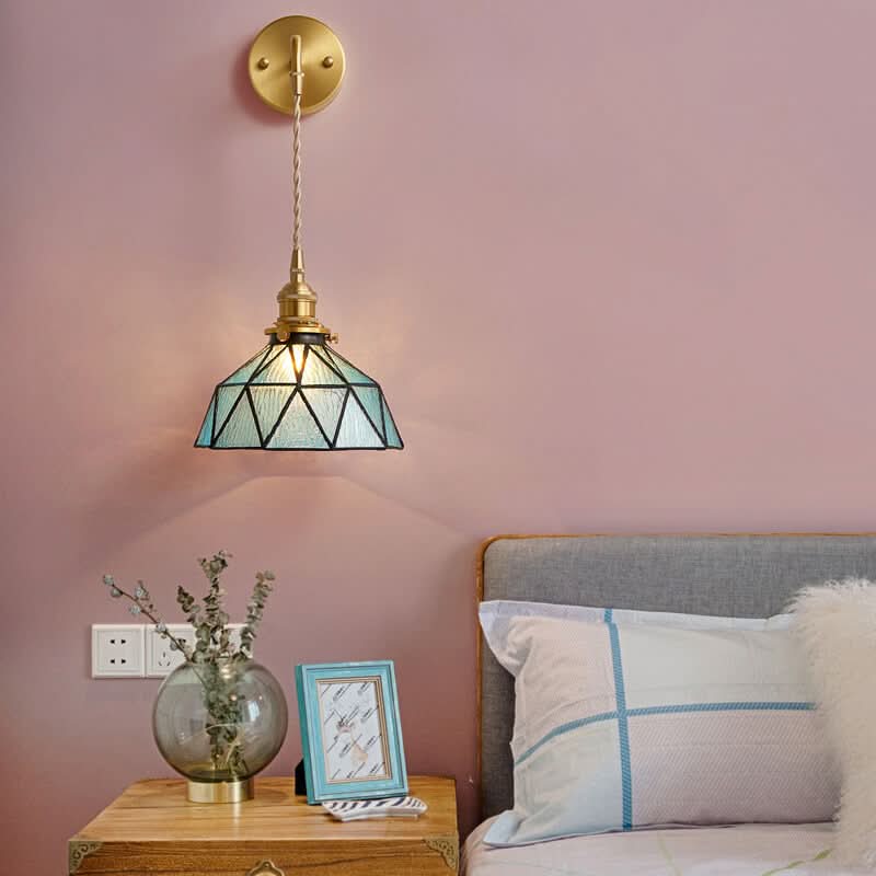 Aquarius - Modern wall lamp made of water ripple glass