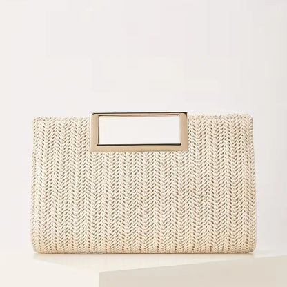 Pochette tissée avec poignée carrée