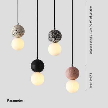 Valentina moderne kuleformet LED-pendellampe