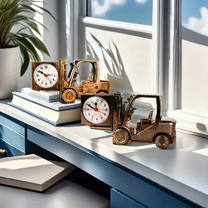 Retro Forklift Alarm Clock – Unique and Creative Design for Students and Room Decor