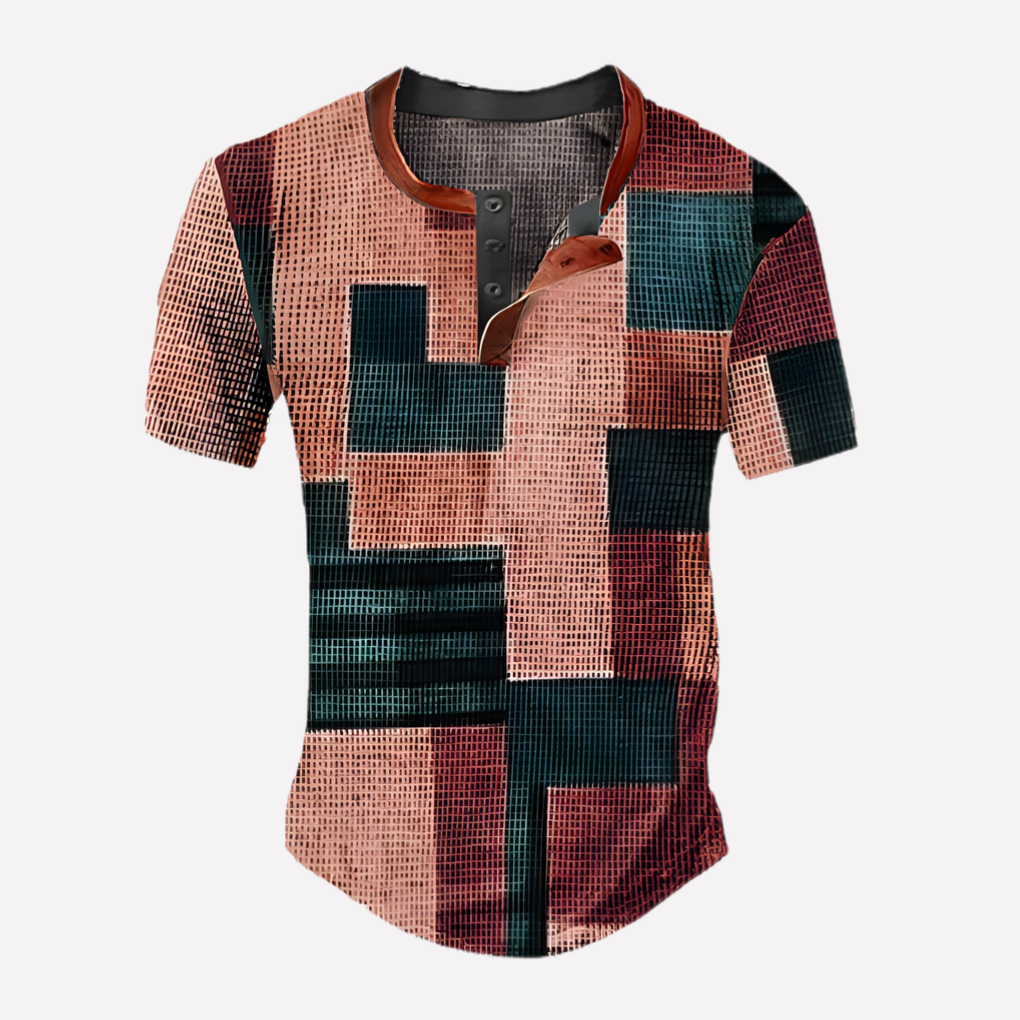 Men's Waffle Knit Casual T-shirt