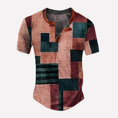 Men's Waffle Knit Casual T-shirt