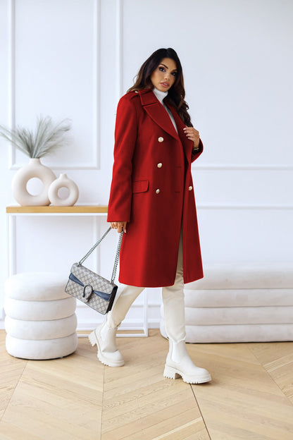 Ladies' Midi Winter Coat with Buttons