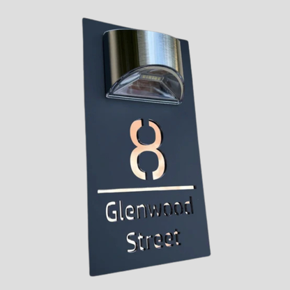 Solar House Number Plate