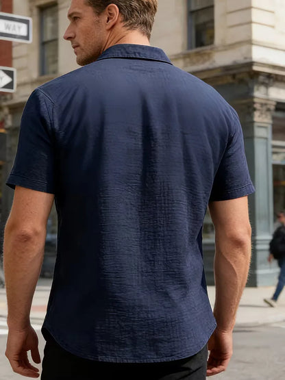 Chemise à manches courtes avec poches poitrine