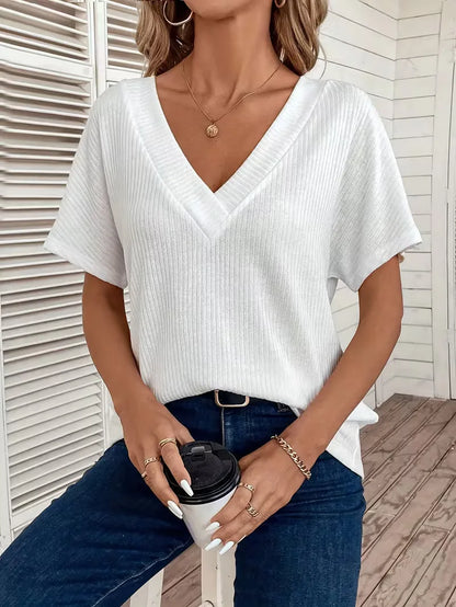 T-shirt col en V