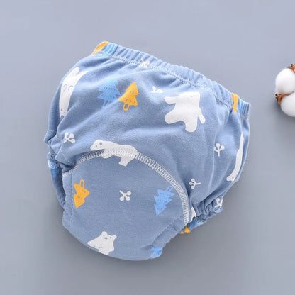 Reusable Baby Nappy Pants with Waterproof 6-Layer Crotch