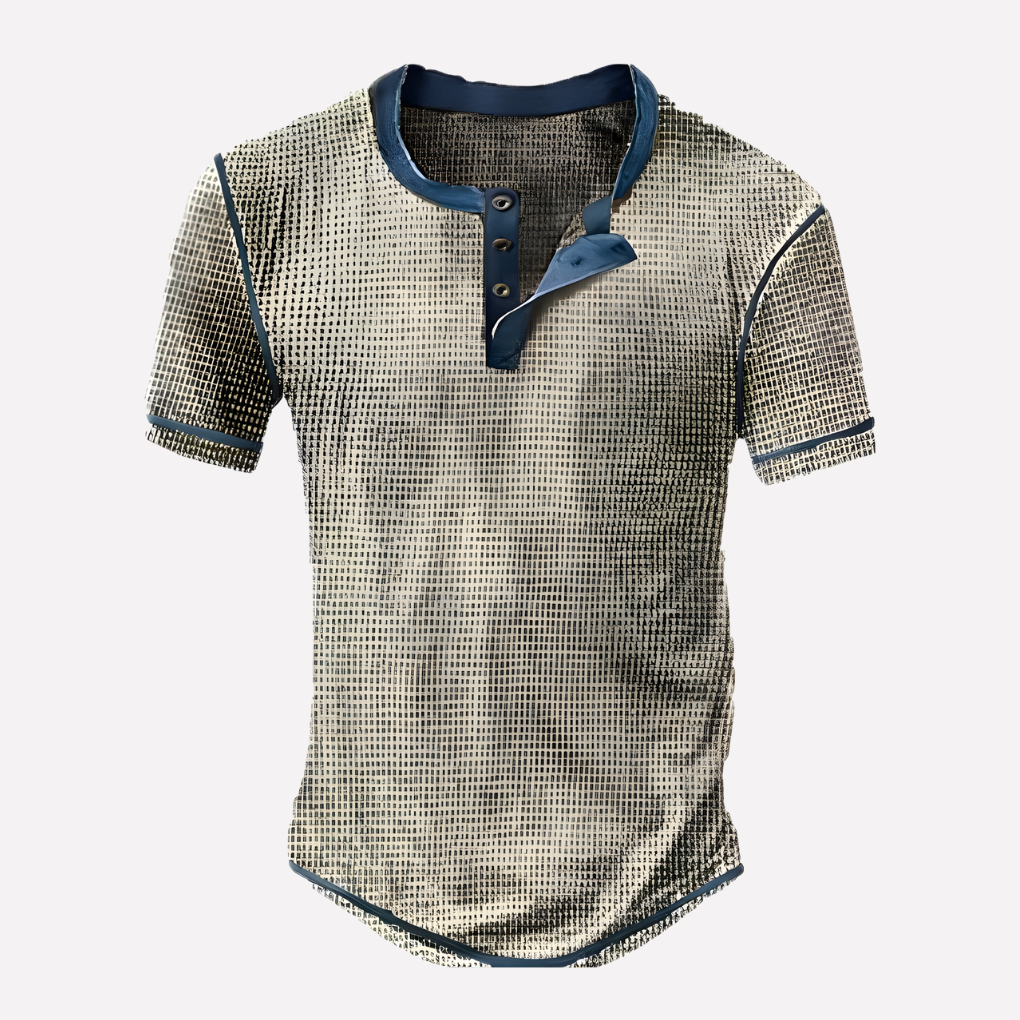 Men's Waffle Knit Casual T-shirt