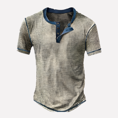 Men's Waffle Knit Casual T-shirt