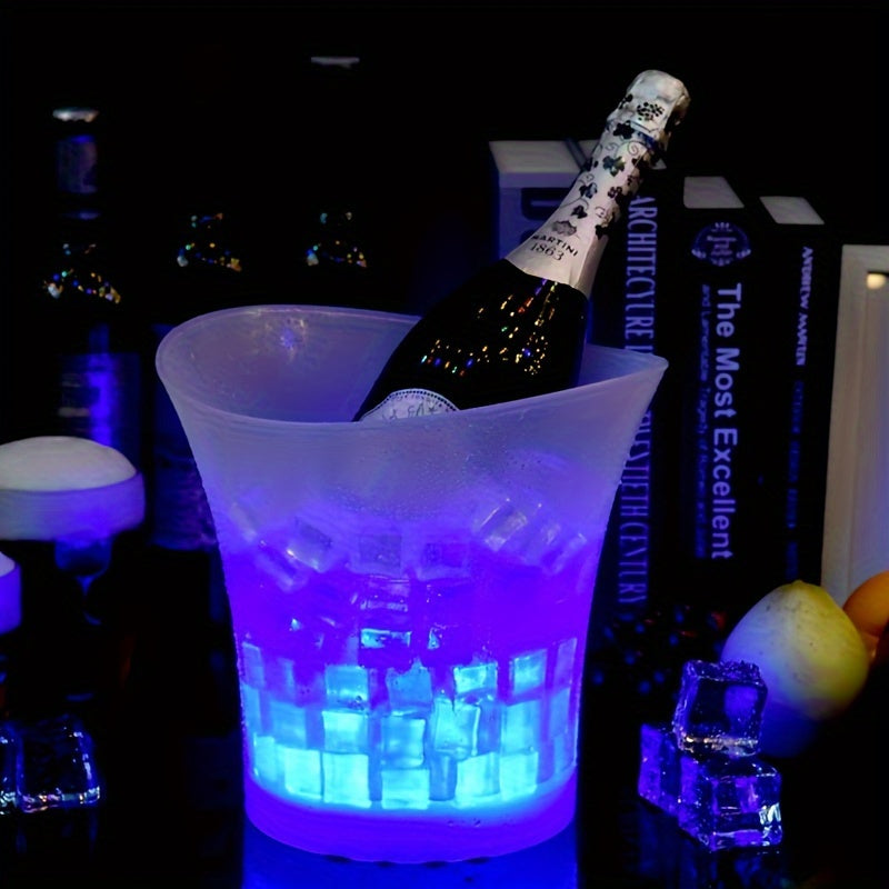 Secchiello per il ghiaccio illuminato con LED da 5L – Perfetto per champagne e birra