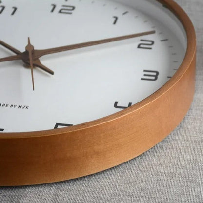 Orologio da parete minimalista con cornice in legno – Elegante, intramontabile e facile da leggere