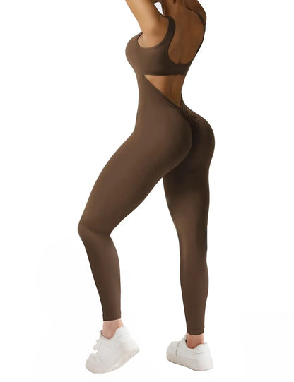 Sleeveless Flared Jumpsuit for Yoga & Fitness