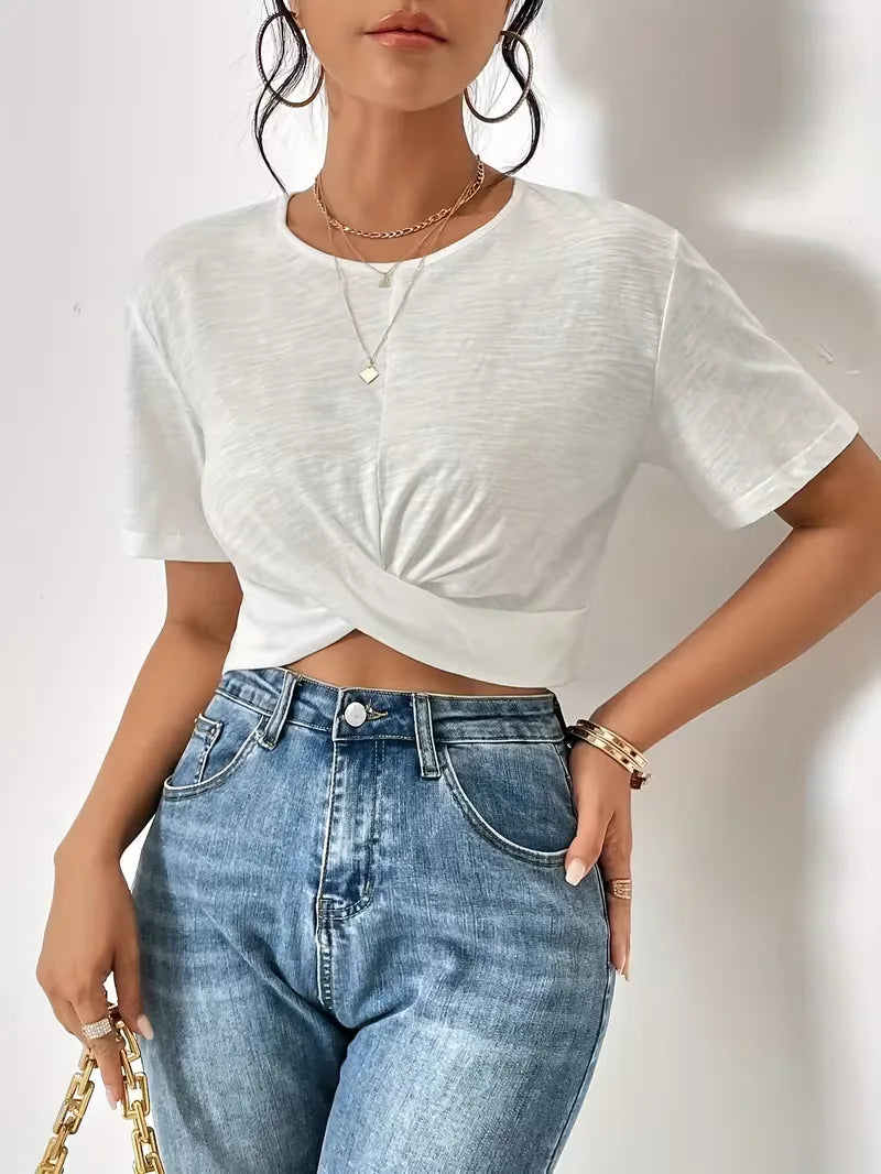 T-shirt avec détail torsadé