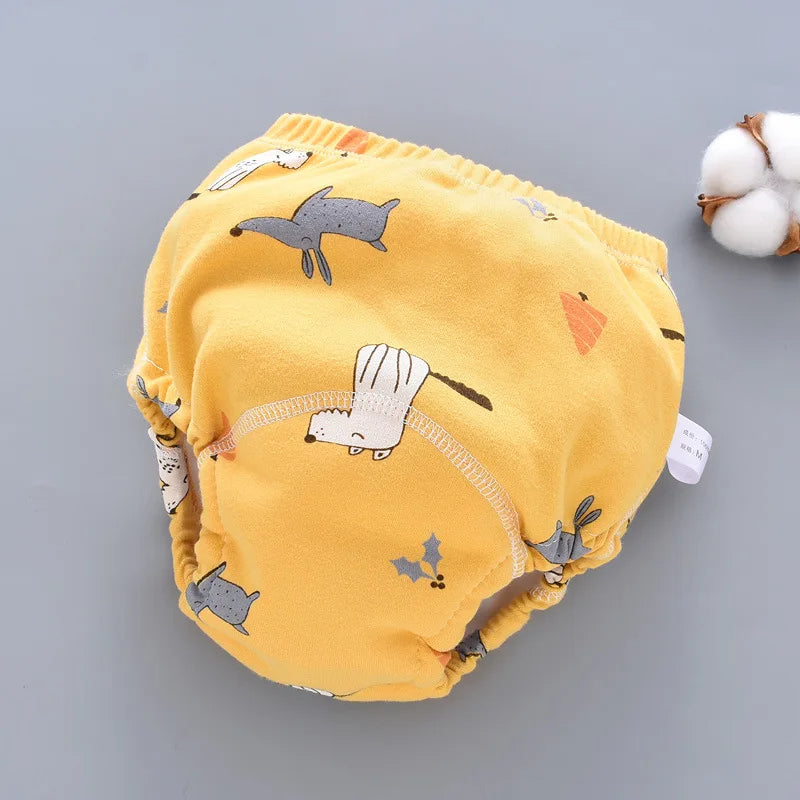 Reusable Baby Nappy Pants with Waterproof 6-Layer Crotch