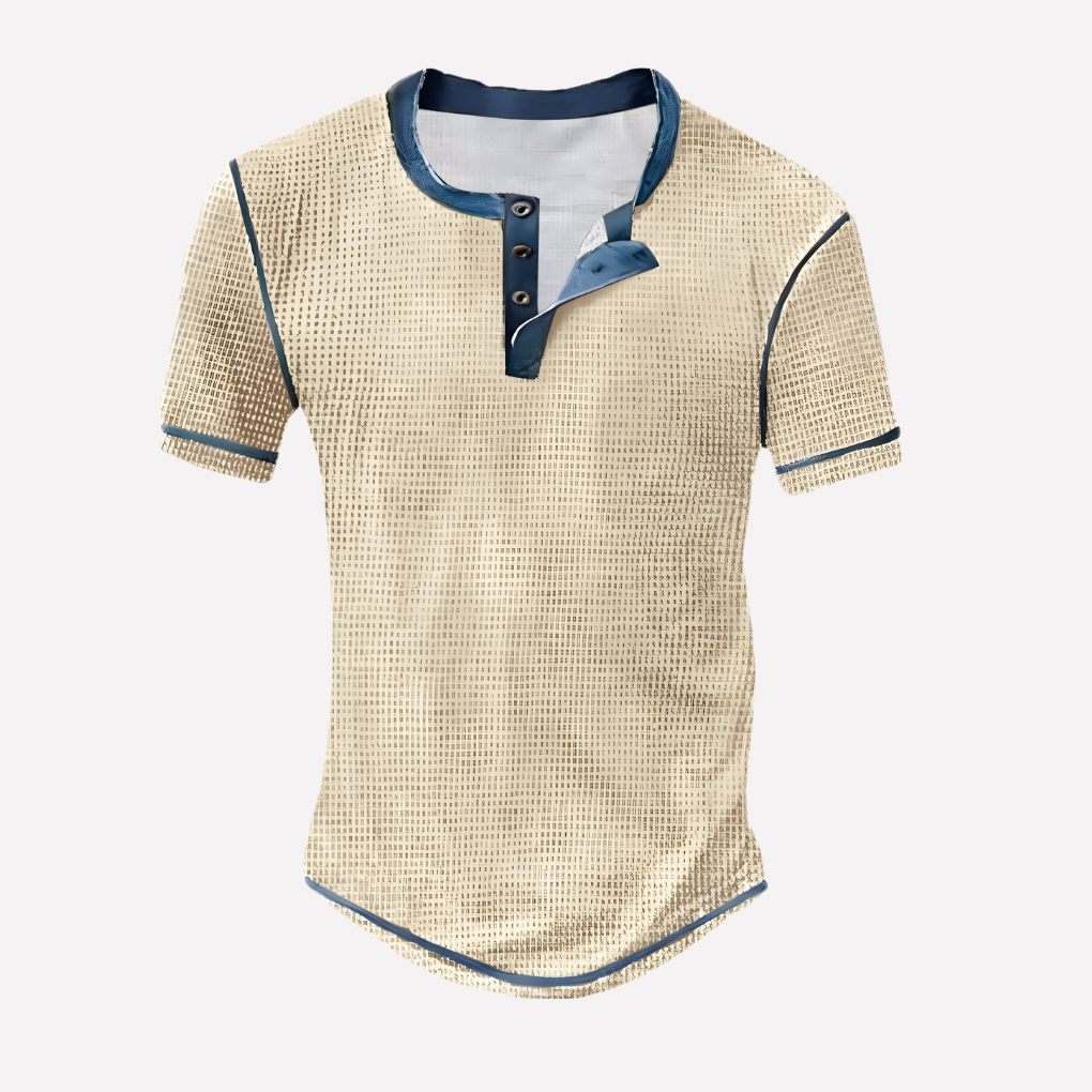 Men's Waffle Knit Casual T-shirt