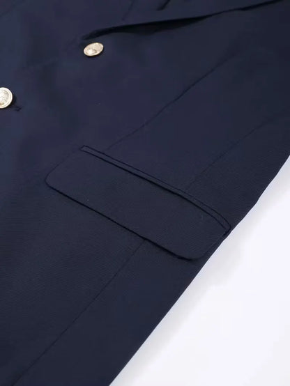 Blazer slim avec boutons dorés