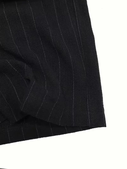 Pantalon large à rayures verticales