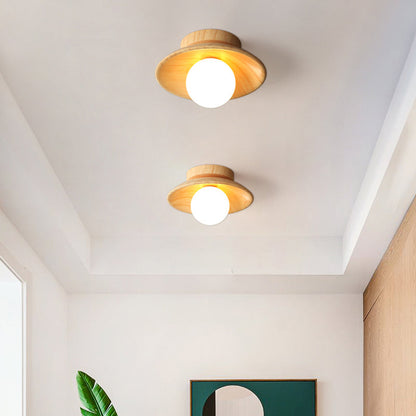 NatureGlow Wooden Ceiling Lamp - Elegant and Eco-Friendly