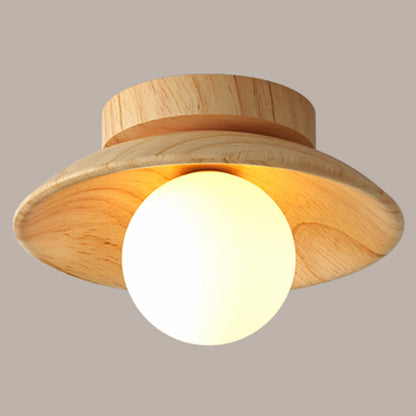 NatureGlow Wooden Ceiling Lamp - Elegant and Eco-Friendly